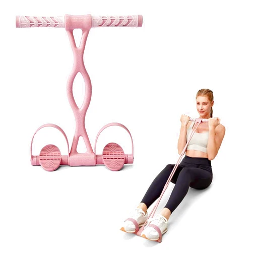 YOTTOY Pedal Resistance Band, Thick Elastic Tension Rope with Handles, Sit-Up Pull Rope Fitness Equipment for Leg, Arm, Abs, Waist, Home Gym & Yoga Training