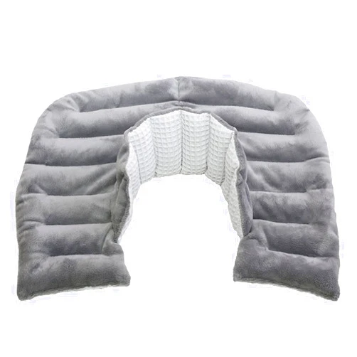 HP Solutions Neck and Shoulder Microwavable Heating Pads - Neck and Shoulder Relaxer Portable Heating Pad for Upper Back with 4 inches Neck Collar - Reusable Heating Pad & Hot Pack- 1 Pack Gray