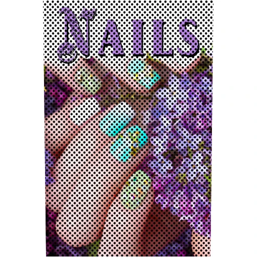 NAILSIGNS.com Nails I Nail Salon Sign Advertising Marketing Décor Vertical (Perforated 70/30 Window Vinyl, 42
