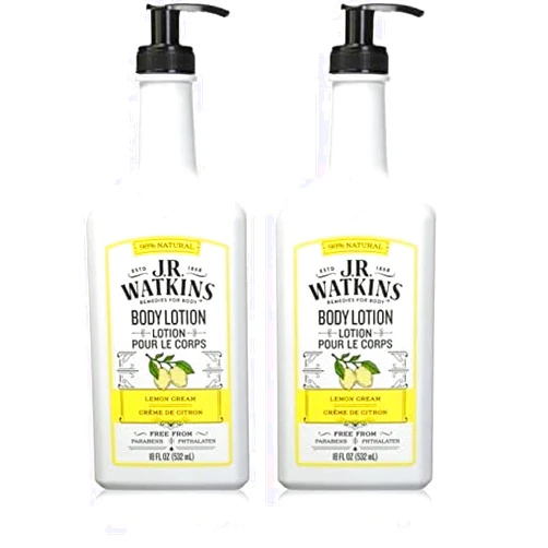 J.R. Watkins Daily Moisturizing Lotion (Lemon Cream) - 18 Ounces (Pack of 2)