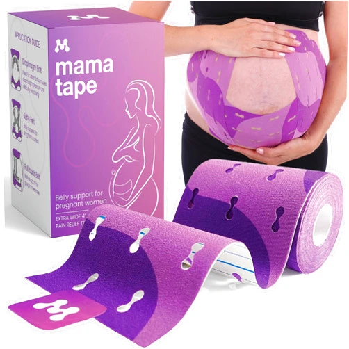 MAMATAPE Mama Tape Pregnancy Belly Support | Pelvic and Back Pain Relief | Extra Wide 4