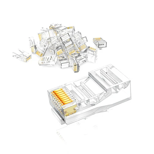 Seefeful 100-Pack CAT6 RJ45 Modular Plugs (RJ45 Connectors / Cat6 Connector / Cat6 RJ45 Ends / RJ45 Plugs), for Solid or Stranded UTP Cable