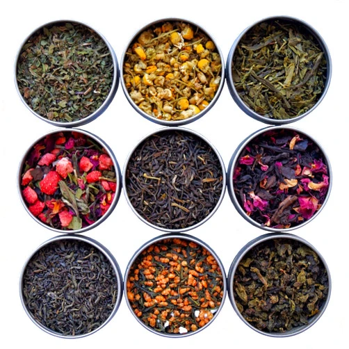 Heavenly Tea Leaves 9 Flavor Variety Pack, Loose Leaf Tea Sampler Gift Set (Approx. 90 Cups of Tea) - High to No Caffeine, Great Hot or Iced, Assortment of Green, Herbal, Black, & White Teas