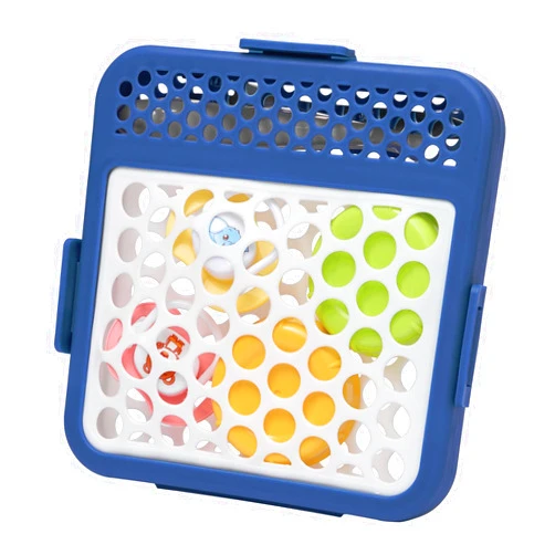 HOZETOKE Dishwasher Basket for Small Bottle Parts, Pacifiers, and Accessories, Silicon Basket for Clean, Store and Organize Small Items, BPA-free, Blue