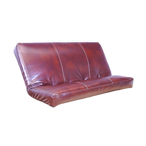 FutonX Queen Size Futon Cover Only Bonded Leather Premium Collection Fits 6-8 inch Futons Mattress (Cappuccino)