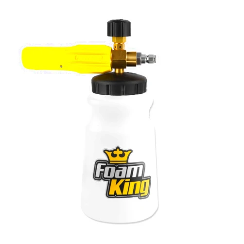 Clean Car USA Foam King Foam Cannon Pressure Washer, Soap Cannon Car Wash Sprayer Gun - Extra-Wide Bottle Neck with 1/4 Inch Quick Connector - Snow Foamer Blaster for Car Washing