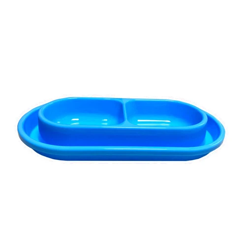 UOBALASE Ant Away Cat Dog Food Water Bowl,32 OZ No Ants Food Water Bowls Dish for Cats Small Medium Dogs (Blue)