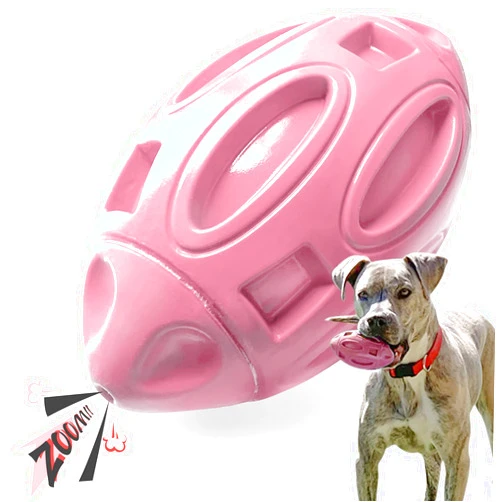EASTBLUE Squeaky Dog Toys for Aggressive Chewers: Rubber Puppy Chew Ball with Squeaker, almost Indestructible and Durable Pet Toy for Medium and Large Breed