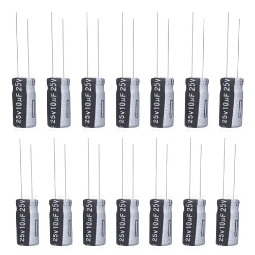 ALLECIN 10uF 25V 5x11mm Electrolytic Capacitor 10 UF MFD 25 Volt 0.2x0.43in Aluminum Capacitors (Pack of 15)