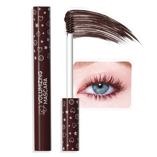 AMY'S DIARY Colored Colorful Waterproof Mascara for Eyelashes, Brown Eyelash Mascara Long lasting Charming Voluminous Cruelty Free Vegan Eye Makeup (Brown, A)