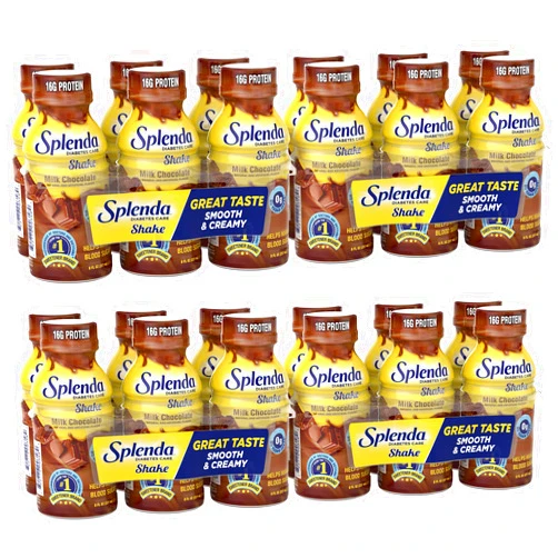 SPLENDA Diabetes Care Shakes - Meal Replacement Shake, Milk Chocolate, 8 Fl Oz (Pack of 24)