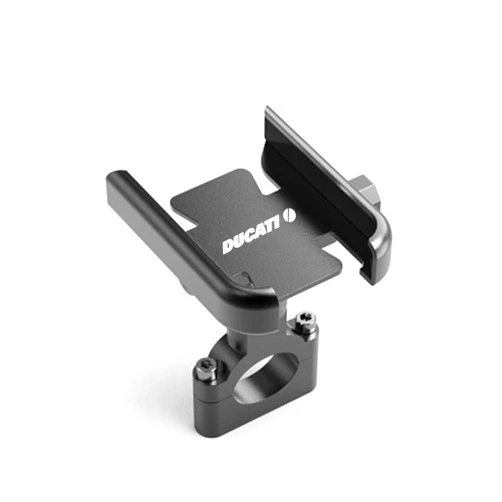 YXELL Motorcycle Phone Holder for Ducati Monster 696 796 795 821 M1100 MULTISTRADA 950 1200S Enduro Diavel CNC Handlebar Mobile Phone Holder GPS Stand Bracket (Color : No USB in Grip(2))