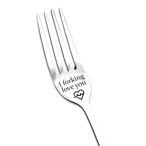 Kilener I Forking Love You Fork Gifts for Him Her Couples Gifts for Boyfriend Girlfriend Funny Anniversary Christmas Gift for Husband Wife Couple Forks