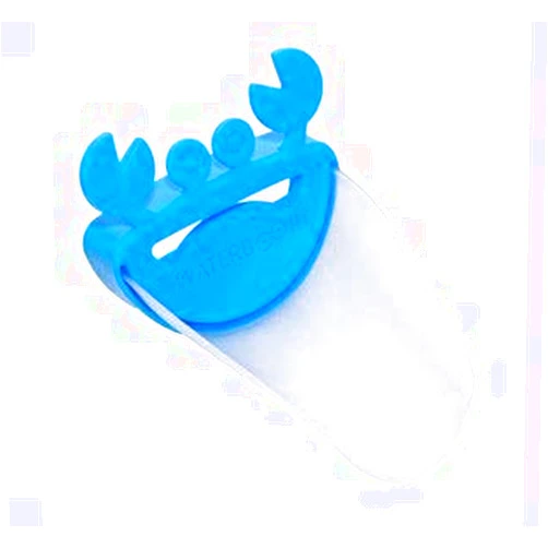 Bizzu Crab Faucet Extender for Baby, Toddler and Child, Tub and Sink Handwashing and Bathtime Accessessory, Blue
