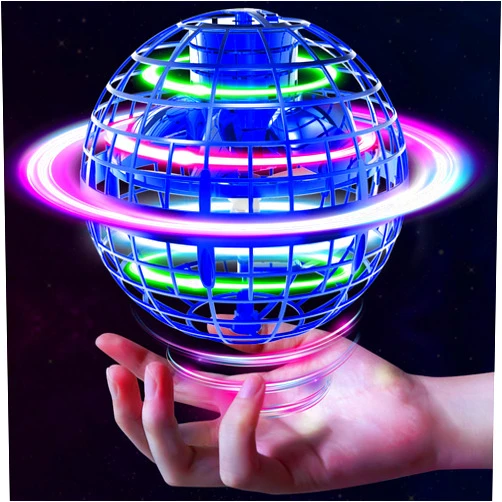 Tikduck Flying Orb Ball 2025 Toys Soaring Hover Pro Boomerang Galactic Fidget Cool Magic Hand Controlled Mini Drone Cosmic Globe Spinner Safe for 6 7 8 9 10+ Year Old Kids Outdoor Toys (Blue)