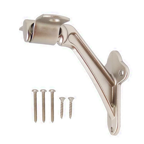 HOWTOOL Commercial Grade Handrail Bracket Wall Mounted Satin Nickel, 3 Pack | HOWTOOL