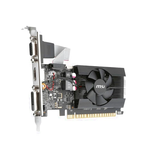 MSI Gaming GeForce GT 710 2GB GDRR3 64-bit HDCP Support DirectX 12 OpenGL 4.5 Single Fan Low Profile Graphics Card (GT 710 2GD3 LP)