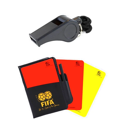Jkahh Soccer Referee Kit - Soccer Referee Red Yellow Cards & Thickened Priume Plastic Whistle with Lanyard, Loud Crisp Sound Whistle Great for Coach, Refefee, Lifeguard, Pet Training, Party1
