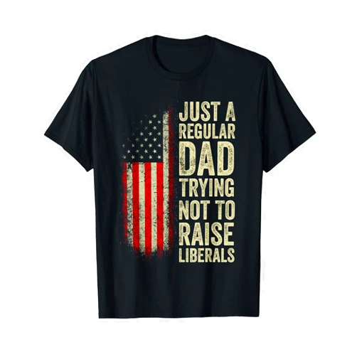 Just A Regular Dad Trying Not to Raise Liberals Father's Day T-Shirt