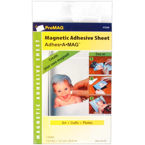 ProMag ProMag Adhesive Magnetic Sheet, 5 by 8-Inch, 2-Pack (457452)