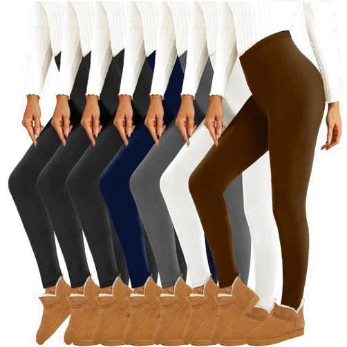 iceROSE 7 Pack Fleece Lined Leggings Women, Buttery Soft Thermal Warm Winter Workout Yoga Leggings