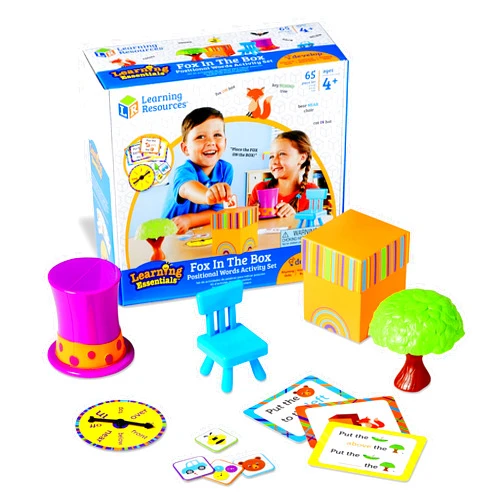 Learning Resources Fox in The Box- Position Word Activity Set, 65 Pieces