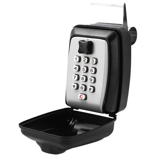 LAB AUTO WORKS LAB Automation Car Window Lock Box – Punch Button Key Lock Box for Car Keys – Numeric Combination Lock Box for Car Window – Heavy-Duty Steel Small Lock Box for Keys, Fobs, Cards