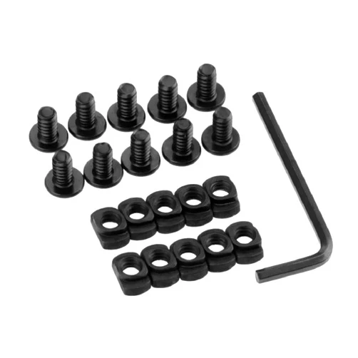 GHHJX MLOK Standard Screw Set,Set of Screws and 10 Nuts Long 12mm