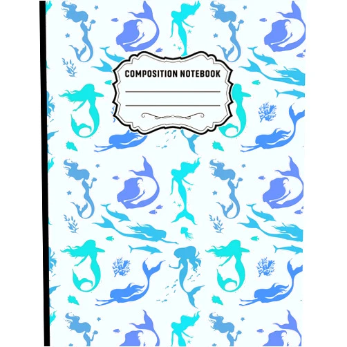 FCNBS Press Publication Composition Notebook: Mermaid Wide Ruled Lined Paper Notebook Journal | Workbook for Girls Kids Teens Students for Back to School and Home College Writing Notebook