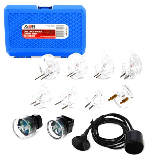 ABN Deluxe Noid Light Test Kit, Fuel Injector Tester Tool Noid Light Set, Fuel Light Fuel Injector Tester Kit 10-Piece