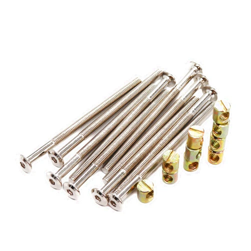 binifiMux 10-Pack M6 x 100mm Allen Head Furniture Crib Baby Bed Bolt M6 Barrel Nut