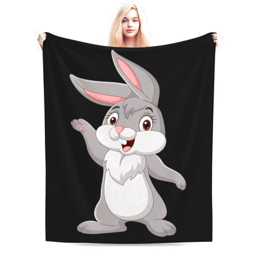 QACSWW Fluffy Rabbit Throw Blanket for Couch 40