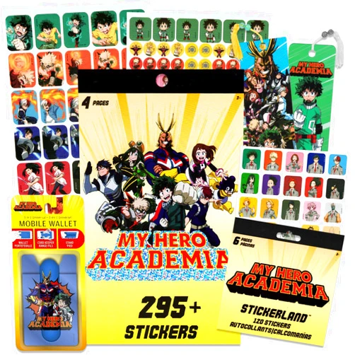 SECRET ORIGINS My Hero Academia Stickers for Kids - My Hero Academia Pack Bundle 300+ My Hero Academia Sticker Book, Bookmarks | My Hero Academia Birthday Stickers