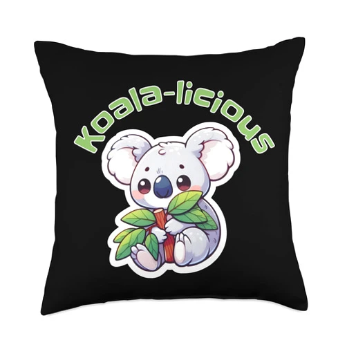 Save The Koalas Wildlife Company Save the Koalas Wildlife Animal Koala Bear Koala-licious Throw Pillow