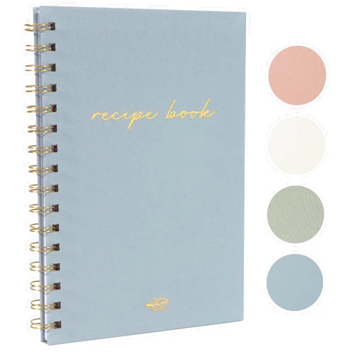 ZICOTO Aesthetic Blank Recipe Book with Linen Cover - The Perfect Recipe Notebook to Write in Your Own Recipes - Beautiful Blank Cookbook to Organize Your Recipes