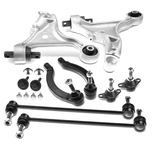 A-Premium 8Pcs Front Suspension Kit Lower Control Arm Ball Joint Outer Tie Rod End Stabilizer Link Compatible with Volvo S60 V70 2001 2002 2003 2004 2005 2006 FWD