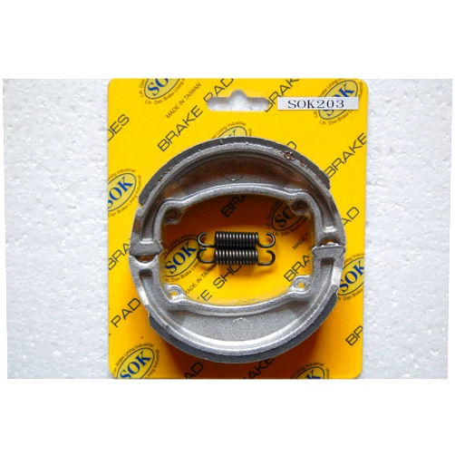 SOK SHADOW-LISLE Classic Rear Brake Shoes for YAMAHA 1974-1979 YZ80, 1974-1975 YZ125, 1976-1983 DT100, 1981-1982 DT80, 1972-1982 GT50 GT80 (SK203WS)