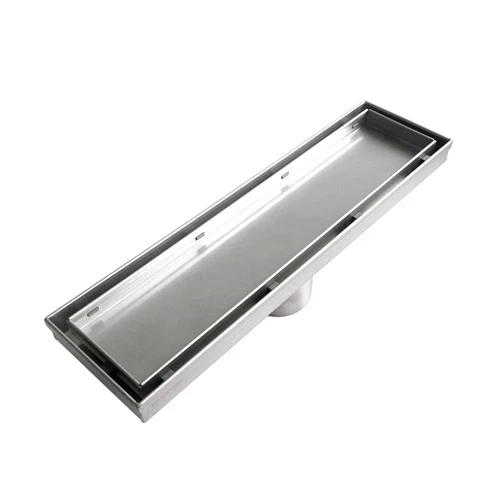Neodrain 12-Inch Linear Shower Drain with 2-in-1 Flat & Tile Insert Cover, Brushed 304 Stainless Steel Rectangle Shower Floor Drain,Floor Shower Drain with Hair Strainer