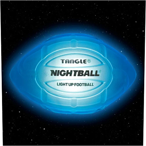 Nightball Tangle Inflatable LED Light Up Football - Glow in The Dark Football with Bright Lights for Kids and Adults - Ideal Gifts for Teen Boys (Blue)