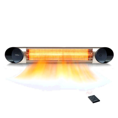Veito Outdoor Infrared Heater – Electric Deck Heater for Patio – 1500W Veito Ceiling Heater (Silver)