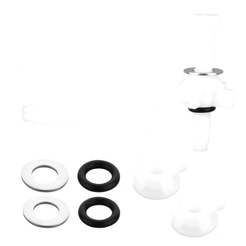 Molain 2 Pcs Universal Toilet Seat Screws Replacement Kit, Plastic White Toilet Seat Hinges Bolts and Nuts for Fixing The Top Mount Toilet Seat