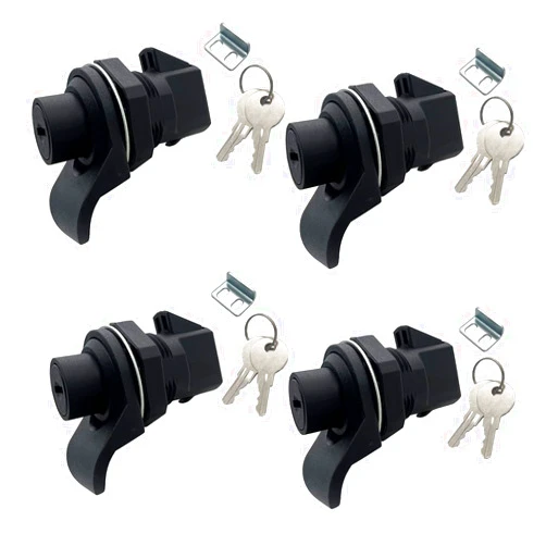 Generic 4Pcs Push Button Lock Glove Box Latch with Key,Boat Glove Box Latch,Tool Box Latch for Marine Boat Tool Box, Glovebox Electronic Box,Latch Replacement (4)