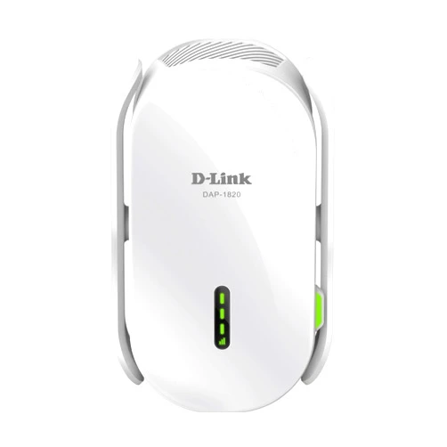 D-Link WiFi Range Extender, AC2000 Mesh Plug In Wall Signal Booster, Cover up to 2600 sq.ft. Dual Band Wireless Repeater Access Point for Smart Home (DAP-1820-US)