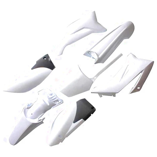 ICONSPORTSS 7pcs ABS Plastic Fender Fairing Body Work Kit Mudguard Set For TTR110 TTR 110 TTR110E Pit Pro SSR170 SDG Motorcycle Pit Dirt Bikes Full Fairing Kit 110cc 140cc 150cc Not for TTR125 (White)