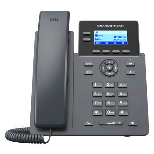 Grandstream GRP2602G IP Phone | 2 Lines, 4 SIP Accounts | 2.4-Inch LCD Display | Dual-Port Gigabit Ethernet with Integrated PoE