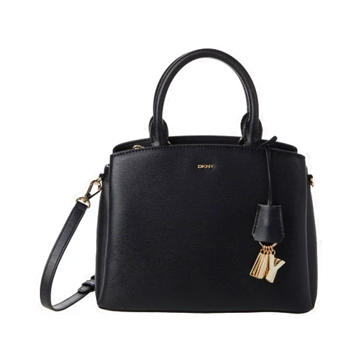 DKNY Paige Medium Satchel Black/Gold One Size