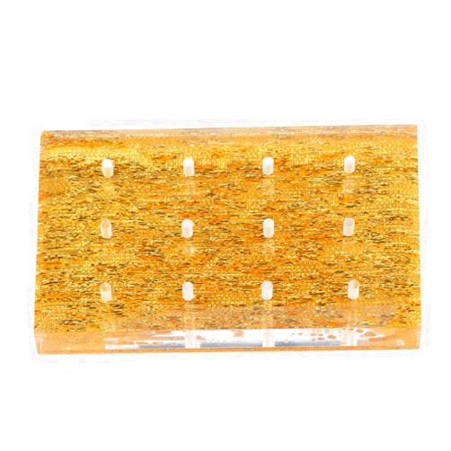 Toygogo Beauty Acrylic 12 Holes Nail Drill Bit Holder Stand Organizer Display Base - Gold