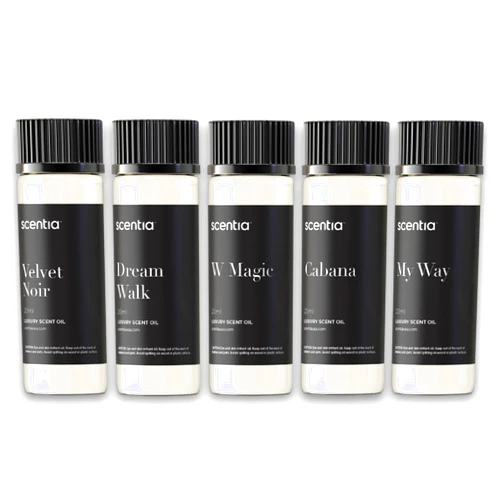 Scentia Hotel Collection Diffuser Oil Top 5 Scent – Scentia Fragrance Oils Set Pack of 5 – Aromatherapy fragrances Inspired by 5 Star Hotels, Luxury Hotel Scents – Pack of 5x20 ml Bottles