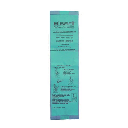 BISSELL BigGreen Commercial U8000-PK10 Vacuum Bags