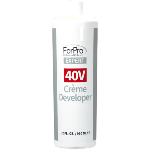 ForPro Professional Collection ForPro Expert 40 Volume Crème Developer for Hair Lightening, Gray Coverage & Color Deposit with Maximum Lift, 32 Fl Oz